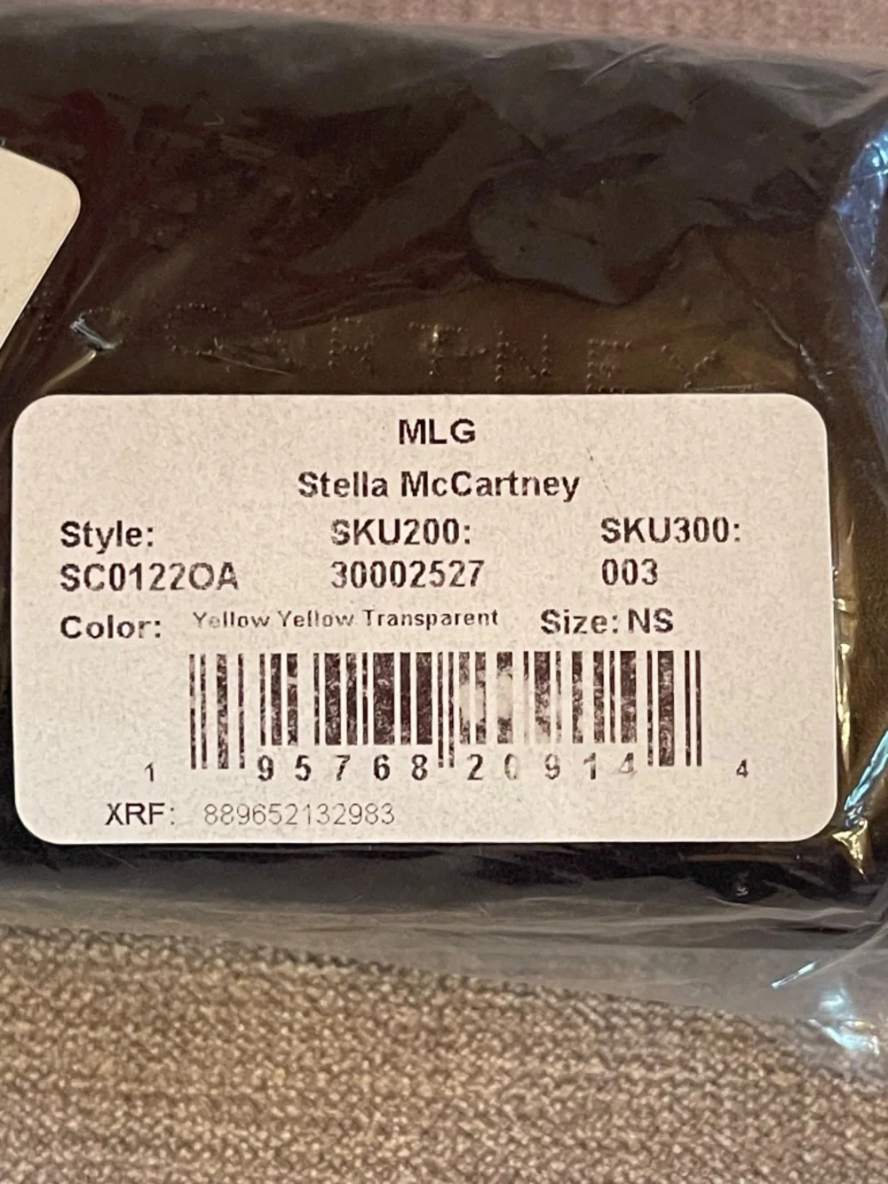 NEW Stella McCartney Eyeglasses Glasses Frames Clear w/Slight Yellow Gold Tint